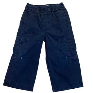 The children’s place boys black pants cotton elastic waist drawstring pockets 3T